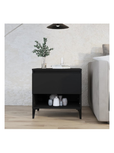 Sonata H Странична маса, черна, 50x46x50 см, инженерно дърво