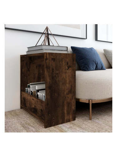 Sonata H Странична маса, опушен дъб, 50x26x50 см, инженерно дърво