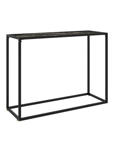 Sonata H Конзолна маса, черна, 100x35x75 cм, закалено стъкло