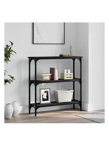 Sonata H Конзолна маса, черна, 75x22,5x75 см, инженерно дърво