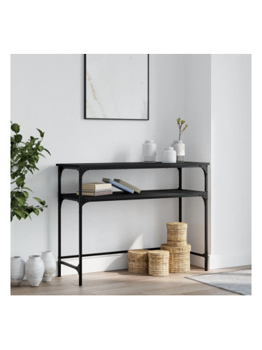 Sonata H Конзолна маса, черна, 100x35,5x75 см, инженерно дърво
