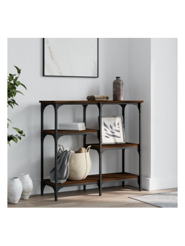 Sonata H Конзолна маса, кафяв дъб, 80x29x75 см, инженерно дърво