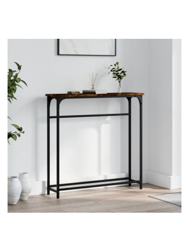 Sonata H Конзолна маса, опушен дъб, 75x19,5x75 см, инженерно дърво