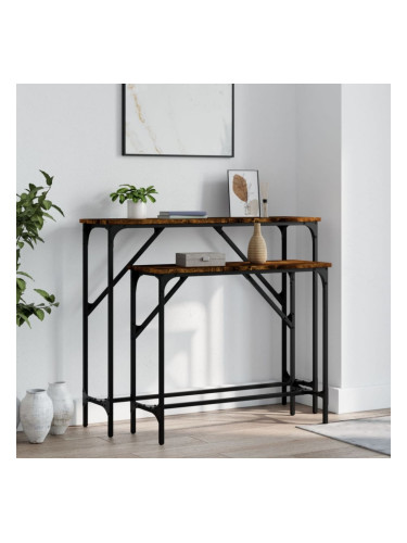 Sonata H Конзолни маси, 2 бр, опушен дъб, инженерно дърво