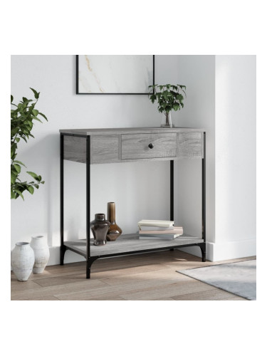 Sonata H Конзолна маса, сив сонома, 75x34,5x75 см, инженерно дърво