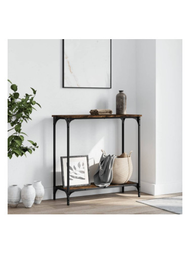 Sonata H Конзолна маса, опушен дъб, 75x30,5x75 см, инженерно дърво