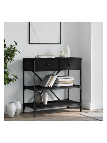 Sonata H Конзолна маса, черна, 75x34,5x75 см, инженерно дърво