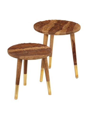 Sonata H Маси за кафе, 2 бр, дърво масив