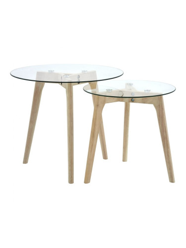 Sonata H Комплект странични маси, 2 бр, закалено стъкло