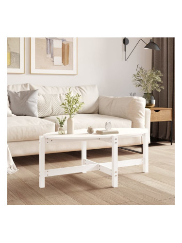 Sonata H Кафе маса, бяла, 118x63x45 см, борово дърво масив