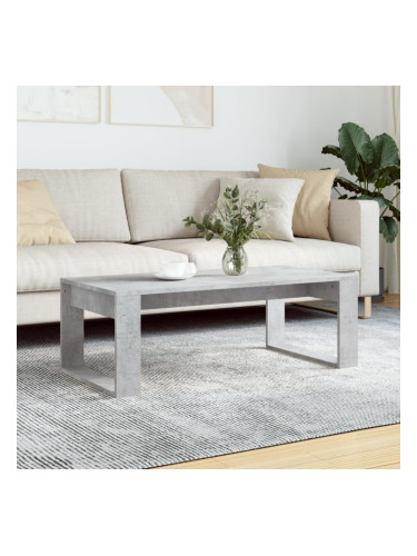 Sonata H Кафе маса, бетонно сива, 102x50x35 см, инженерно дърво