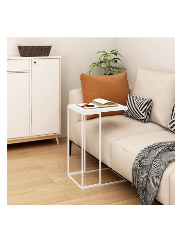 Sonata H Странична маса, бяла, 40x30x59 см, инженерна дървесина