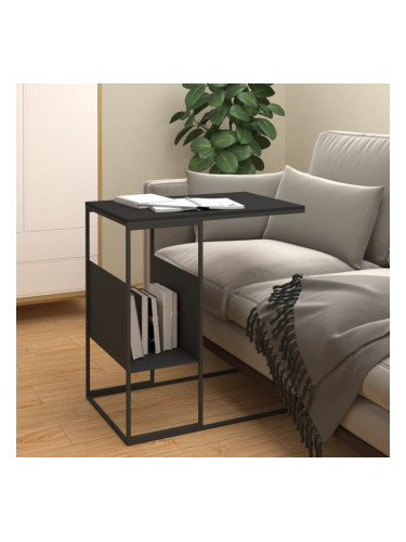 Sonata H Странична маса, черна, 55x36x59,5 см, инженерно дърво