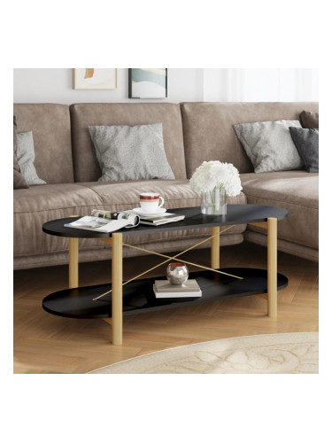 Sonata H Кафе маса, черна, 110x48x40 см, инженерно дърво