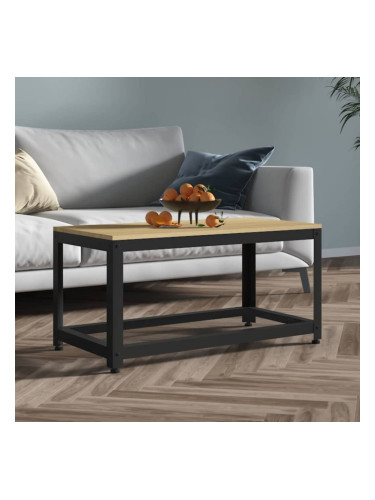 Sonata H Маса за кафе, светлокафяво и черно, 90x45x45 см, МДФ и желязо