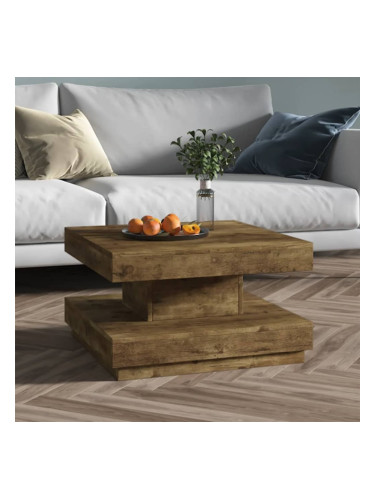 Sonata H Маса за кафе, тъмнокафява, 60x60x35 см, МДФ