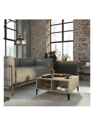 Sonata H Кафе маса, дъб сонома, 60x60x30 см, инженерно дърво