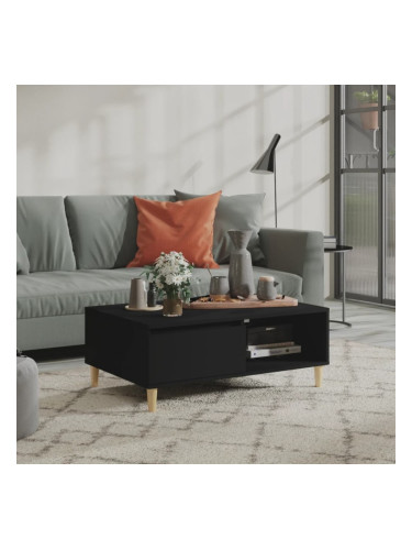 Sonata H Кафе маса, черна, 90x60x35 см, инженерно дърво