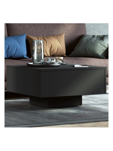 Sonata H Маса за кафе, черна, 60x60x31,5 см, инженерно дърво