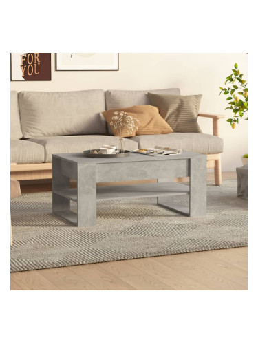 Sonata H Маса за кафе, бетонно сива, 102x55x45 см, инженерно дърво