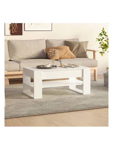 Sonata H Маса за кафе, бяла, 102x55x45 см, инженерно дърво