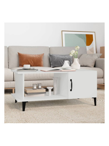 Sonata H Кафе маса, бяла, 90x50x40 см, инженерно дърво