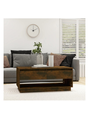 Sonata H Кафе маса, опушен дъб, 102,5x55x44 см, инженерно дърво