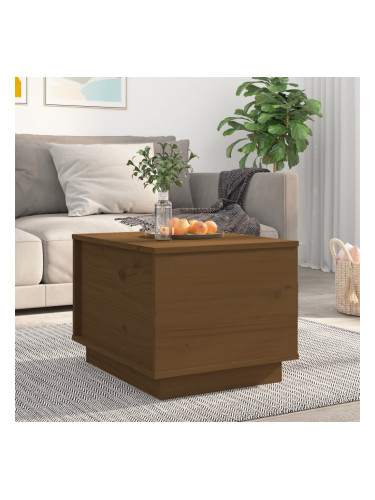 Sonata H Кафе маса, меденокафява, 40x50x35 см, борово дърво масив