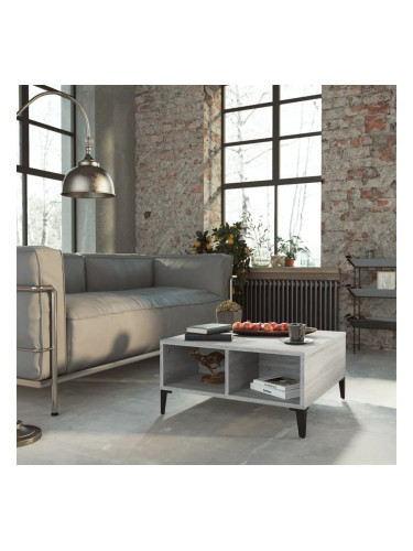 Sonata H Кафе маса, сив сонома, 60x60x30 см, инженерно дърво