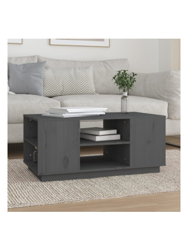 Sonata H Кафе маса, сива, 90x49x40,5 см, борово дърво масив