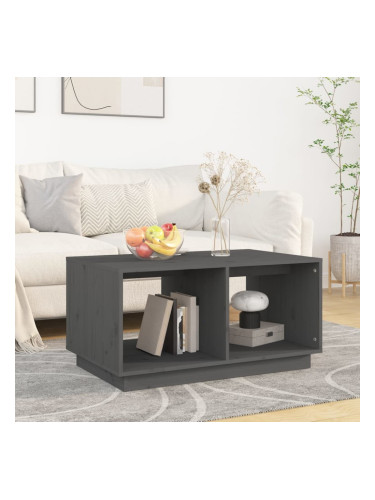 Sonata H Кафе маса, сива, 80x50x40 см, борово дърво масив