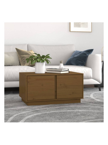 Sonata H Кафе маса, меденокафява, 80x50x40 см, бор дърво масив