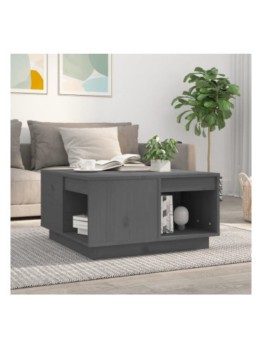 Sonata H Кафе маса, сива, 60x61x32,5 см, бор масив