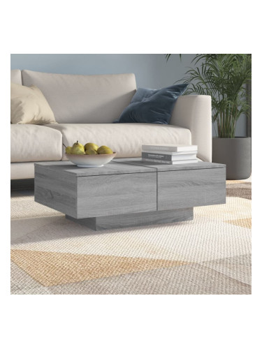 Sonata H Кафе маса, сив сонома, 90x60x31 см, инженерно дърво