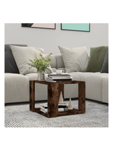 Sonata H Маса за кафе, опушен дъб, 40x40x30 см, инженерно дърво