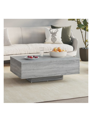 Sonata H Кафе маса, сив сонома, 85x55x31 см, инженерно дърво