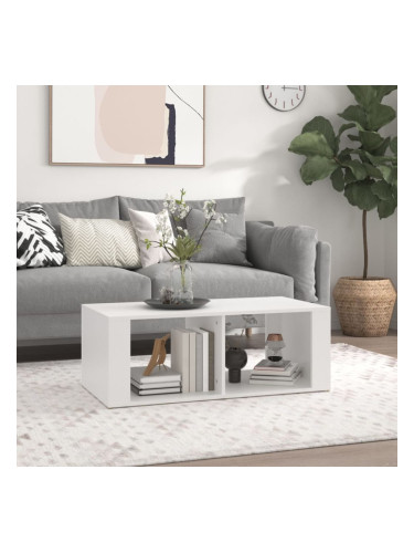 Sonata H Кафе маса, бяла, 100x50x36 см, инженерно дърво