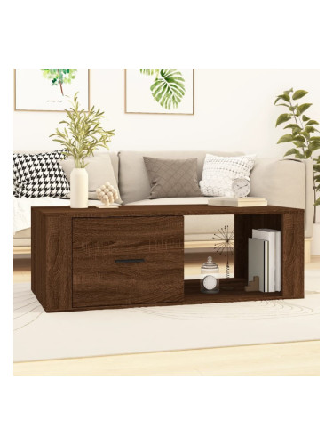 Sonata H Кафе маса, кафяв дъб, 100x50,5x35 см, инженерно дърво