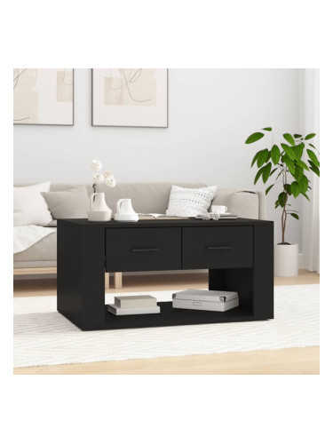 Sonata H Маса за кафе, черна, 80x50x40 см, инженерно дърво