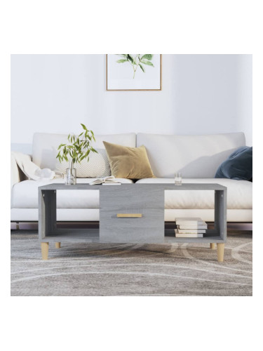 Sonata H Кафе маса, сив сонома, 102x50x40 см, инженерно дърво