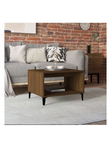 Sonata H Кафе маса, кафяв дъб, 60x50x40 см, инженерно дърво