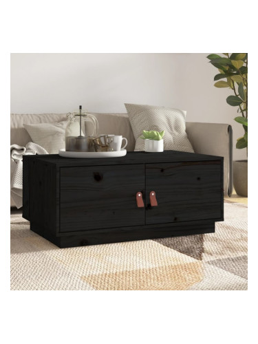 Sonata H Кафе маса, чернa, 80x50x35 см, борово дърво масив