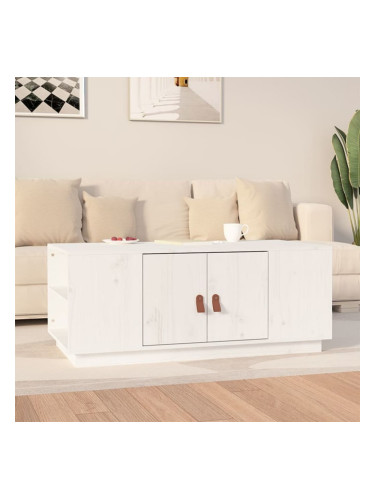 Sonata H Кафе маса, бяла, 100x50x41 см, борово дърво масив