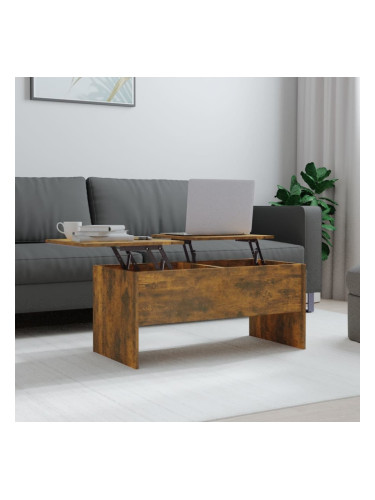 Sonata H Кафе маса, опушен дъб, 102x50,5x46,5 см, инженерно дърво