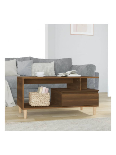 Sonata H Маса за кафе, кафяв дъб, 90x49x45 см, инженерно дърво