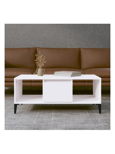 Sonata H Кафе маса, бяла, 90x50x36,5 см, инженерно дърво