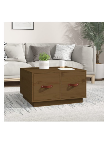 Sonata H Кафе маса, меденокафява, 60x53x35 см, борово дърво масив