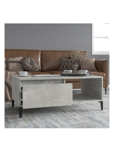 Sonata H Маса за кафе, бетонно сива, 90x50x36,5 см, инженерно дърво