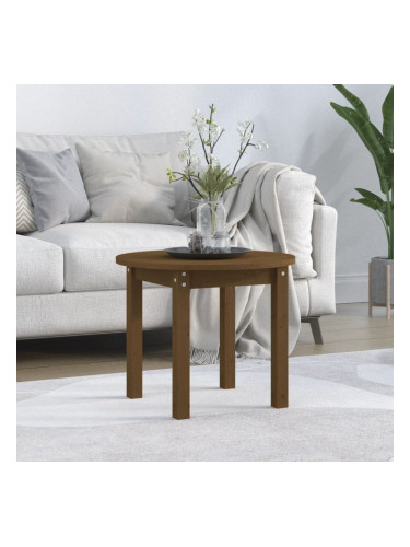 Sonata H Кафе маса, меденокафява, Ø 55x45 см, борово дърво масив