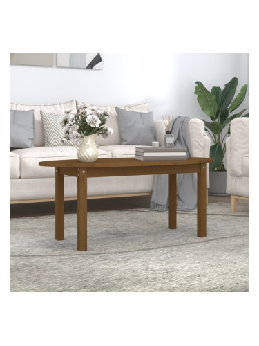 Sonata H Кафе маса, меденокафява, 110x55x45 см, борово дърво масив